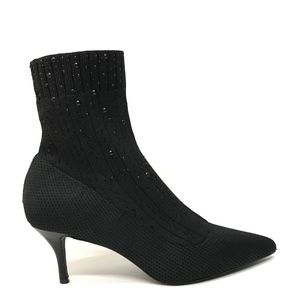 CHARLES DAVID Black Sock Boots 8
